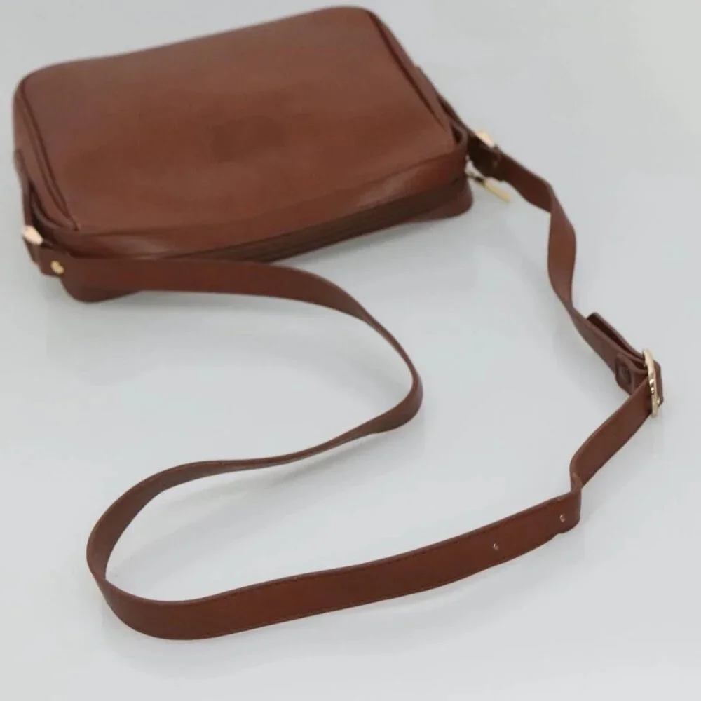 Burberrys Shoulder Bag Leather Brown Gold Auth ep8702 - Picture 9 of 16